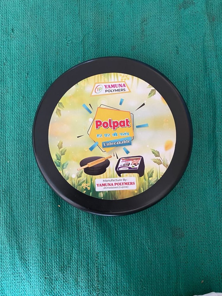 Black Polpat Plastic Roti Chakla, For Kitchen, Size: 8 Inch