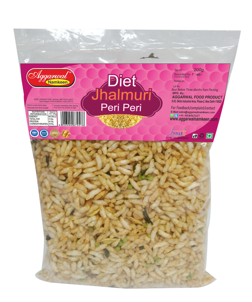3 Flax Seeds Diet Jhalmuri Peri Peri, Packaging Size: 200 Grams