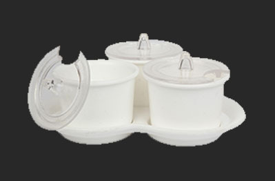 White U Shape Jam Pot Super Service Set