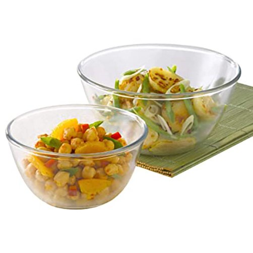 Glass Mixing Bowl Set of 2, For Home