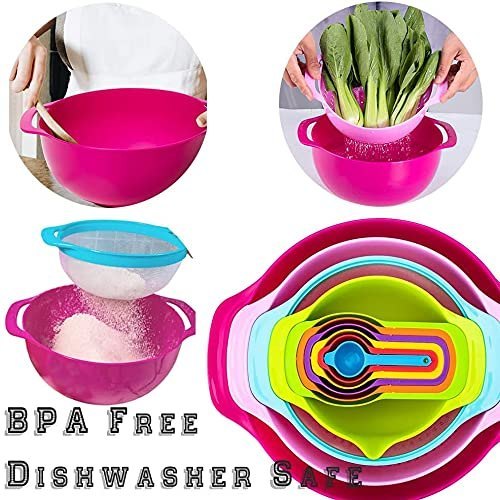 Mixed Plastic Mixing Bowl Set For Home