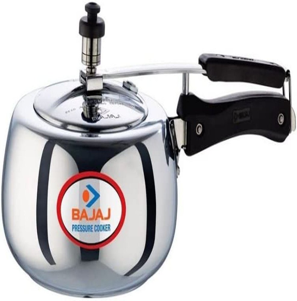 Aluminium Silver Bajaj PCX 63D Pressure Cooker, For Home, Capacity: 3 Liter