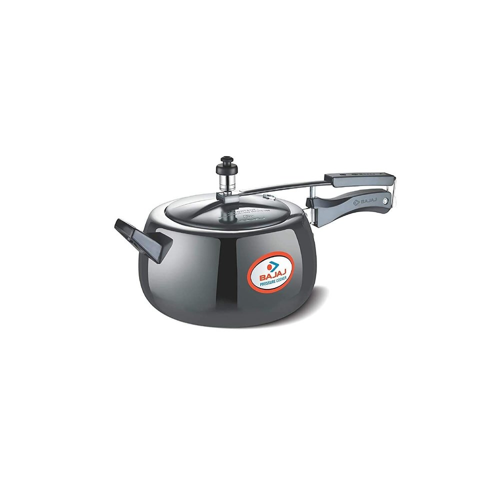 Bajaj PCX 65 H, 5 Litre, Aluminium Handi Pressure Cooker, Black