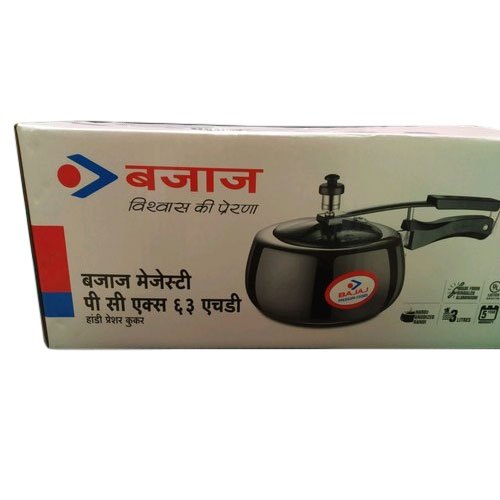 Black Stainless Steel Bajaj Pressure Cooker, Capacity: 3 L