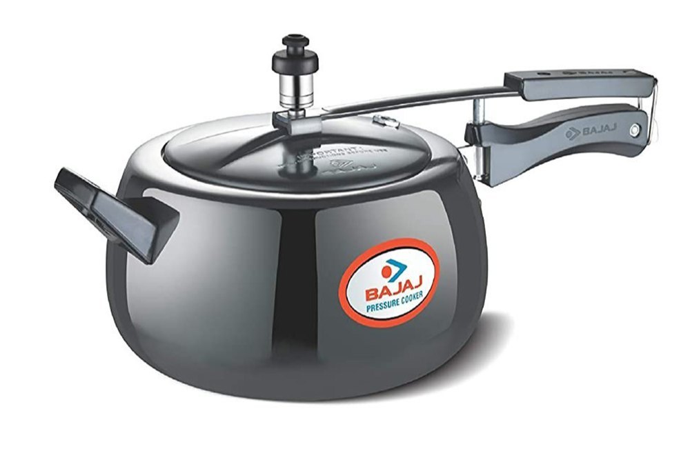 Aluminium Black Bajaj Pressure Cooker, Capacity: 2litre