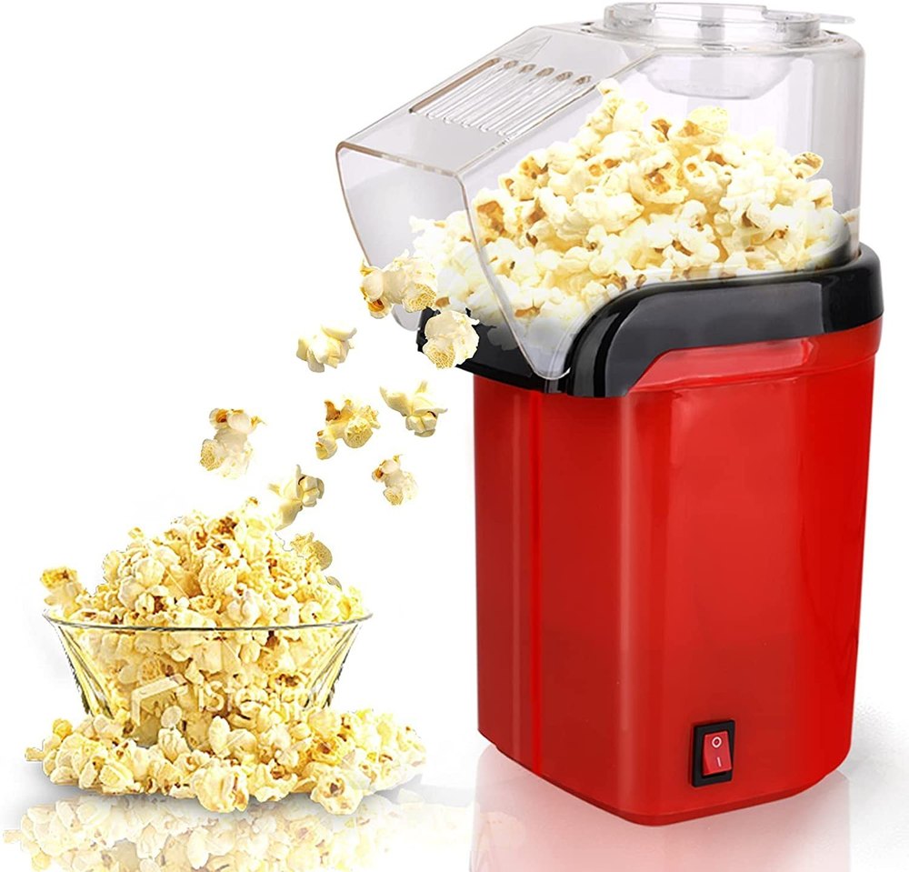 ABS Oil Free Popcorn Maker With Removable Lid 1200W