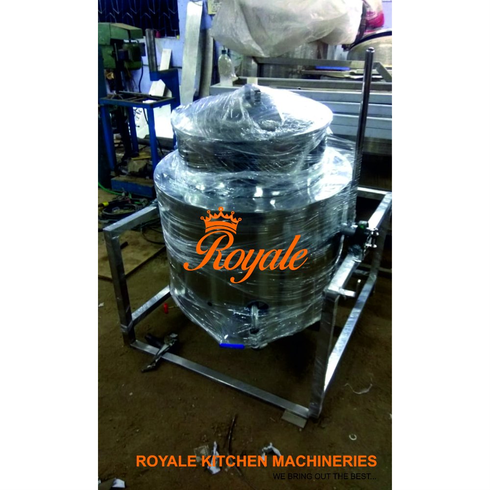 Stainless Steel Tilting Bulk Cooker, Capacity: 20kg Rice Capacity