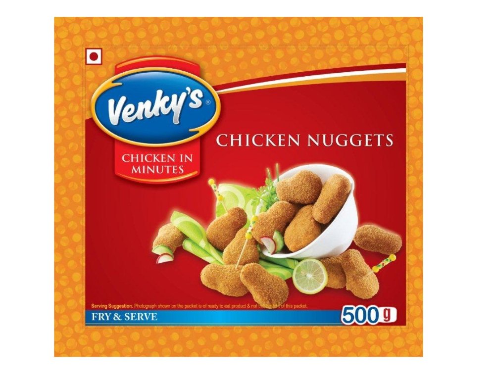 Continental Venkys Chicken Nuggets, Packaging Type: Packet