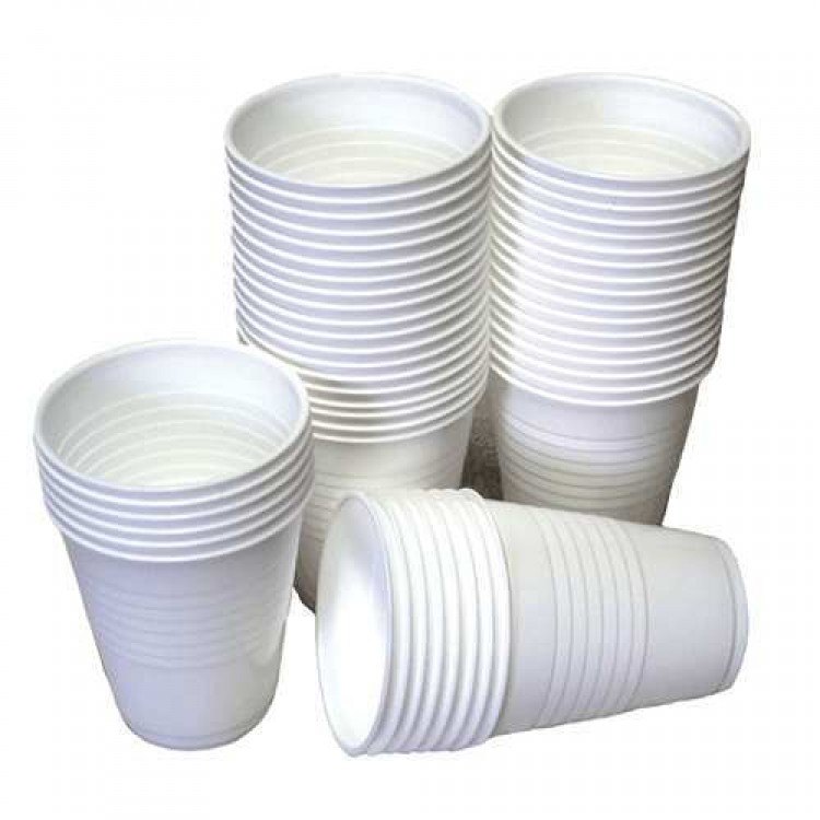 White Plain thermocol glasses, Up To 400 Gsm, Size: 200 Ml