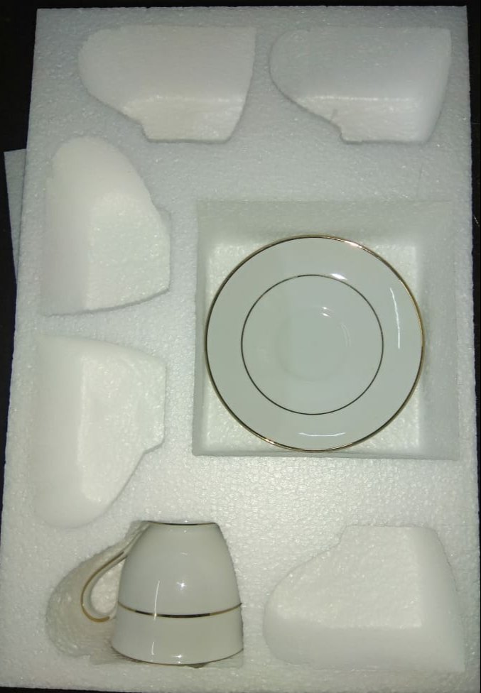 White Tea Set Thermocol Packaging Box, Thickness: 30mm