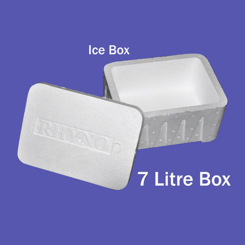 White EPS Ice Box, For Packaging, Rectanguar Capacity 7 Litre