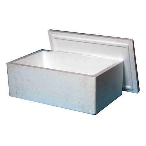 White Normal EPS Rectangle Thermocol Ice Box