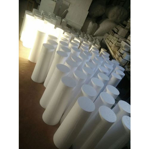 White Plain Thermocol Pillar