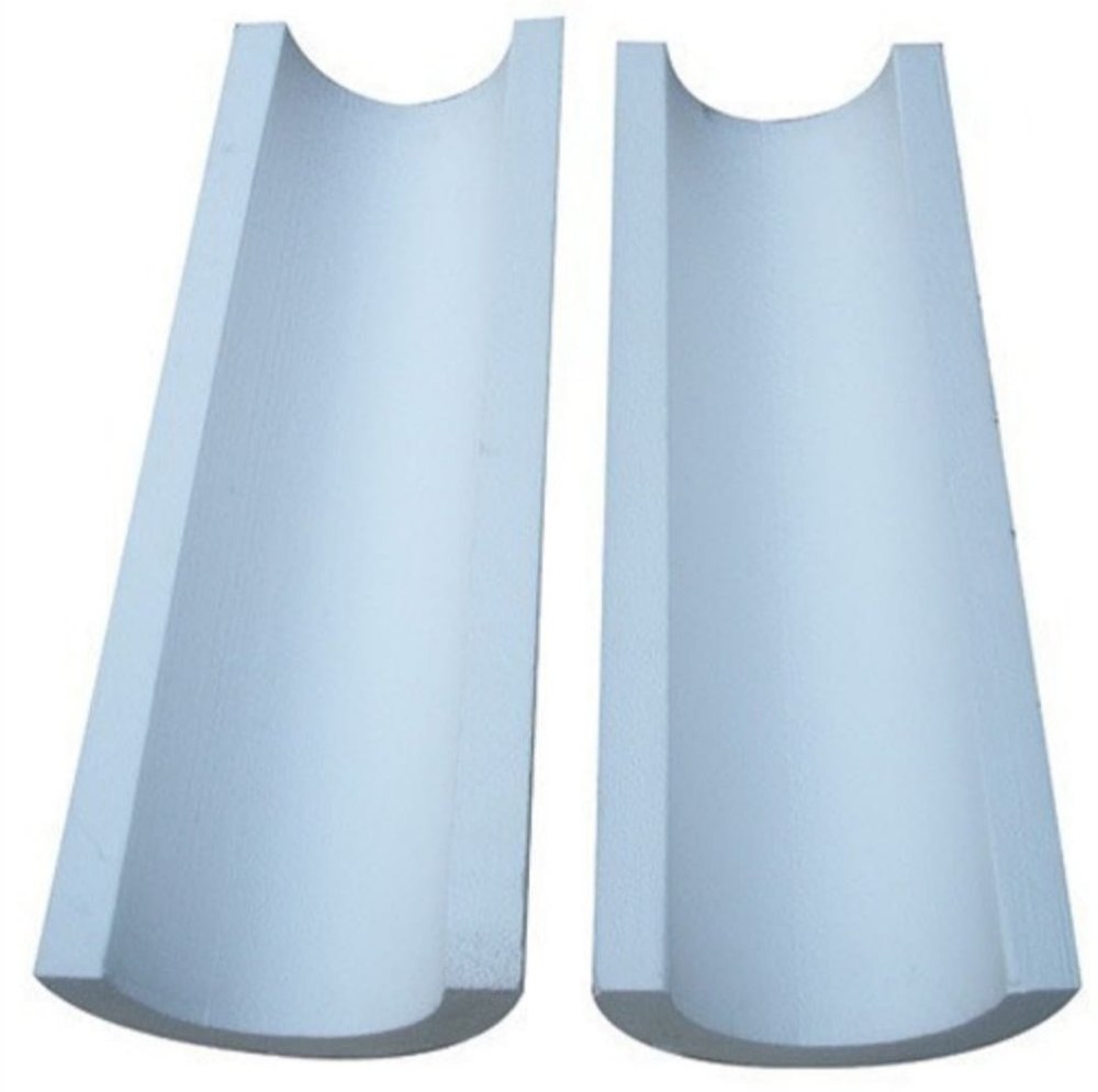 White Thermocol Pipe Section For Construction, Thickness: 18 mm