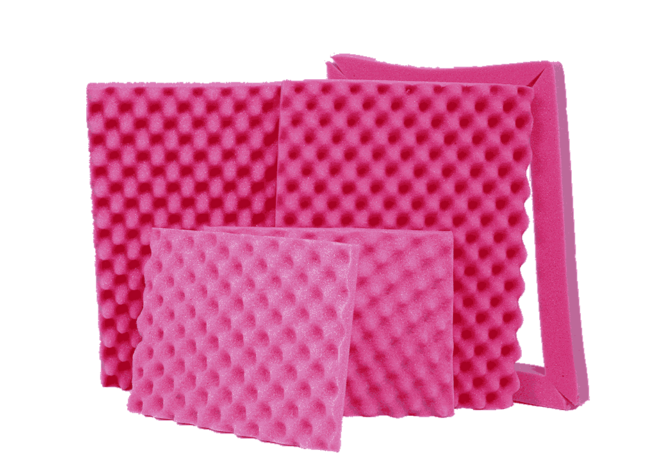 PINK/black PACKAGING PROFILE FOAM DIE CUT PIECES, For Electrical Packing