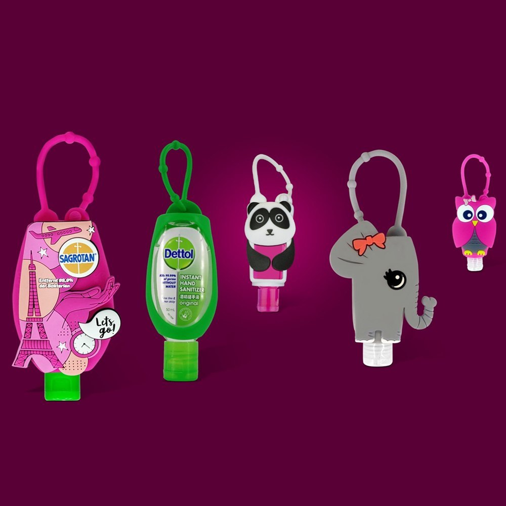 Neoprene Multicolor Hand Sanitizer Bottle Sleeve Set, Thickness: 5mm
