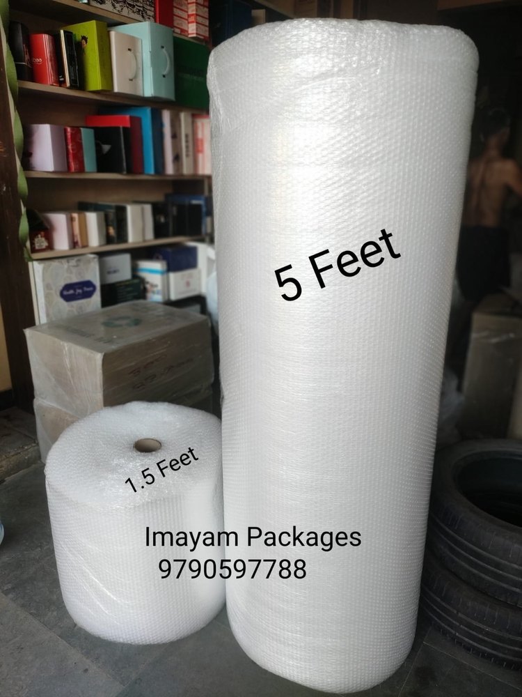 White 40 GSM Bubble Wrap Packing Materials, Sheet Length (m/roll): 100 meter, Sheet Width: 300 mm