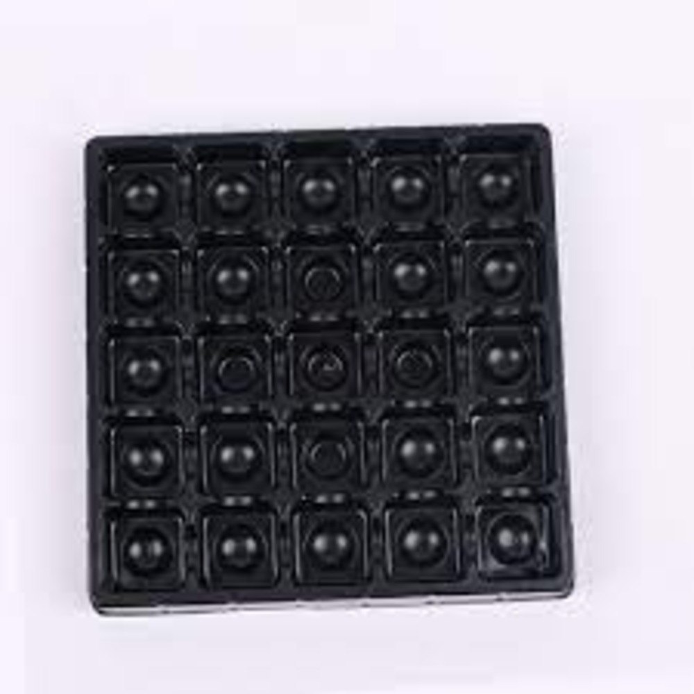 Vinpac Black PVC Blister Tray, Capacity: 1-5 Kg, Size/Dimension: 70 X 70 Mm