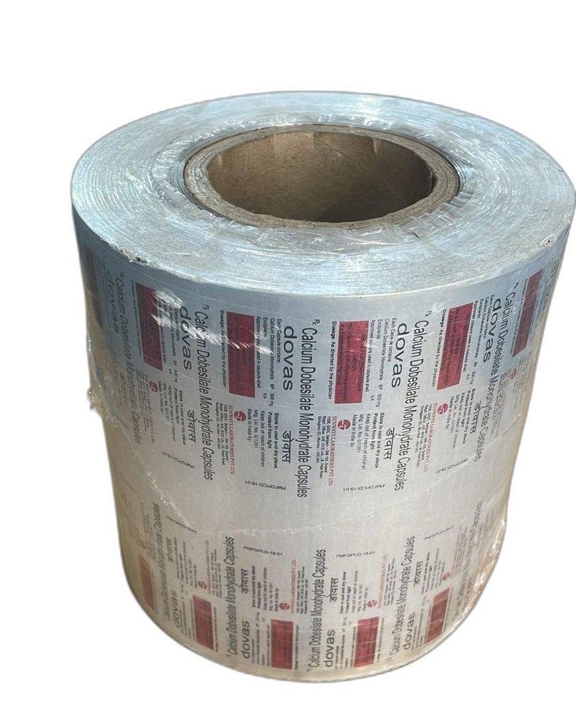 Aluminium Silver Printed Pharma Blister Foil, Thickness: 40 Micron