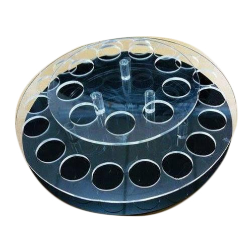 Black Acrylic Revolving Nail Paint Tray