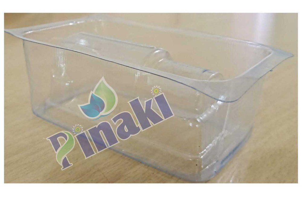 PVC Rectanglular Disposable Blister Packaging Tray, Thickness: 5mm