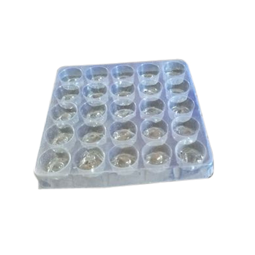 Transparent Plastic 2ml Vial x 25pcs Packaging Tray