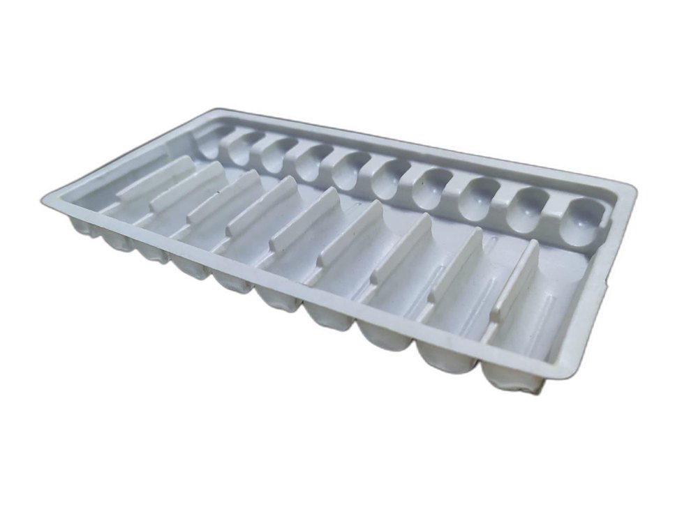 PVC White 2mm Injection Packaging Tray
