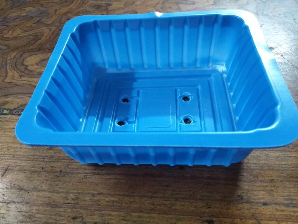 Rectangle HIPS Mushroom Punnet Tray, Capacity: 200gms, Thickness: 0-2mm