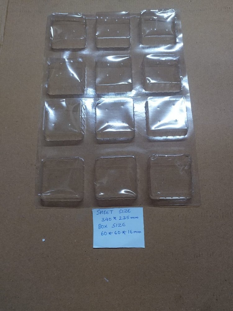 PVC Rectanglular Dry Fruit Packing Blister Tray