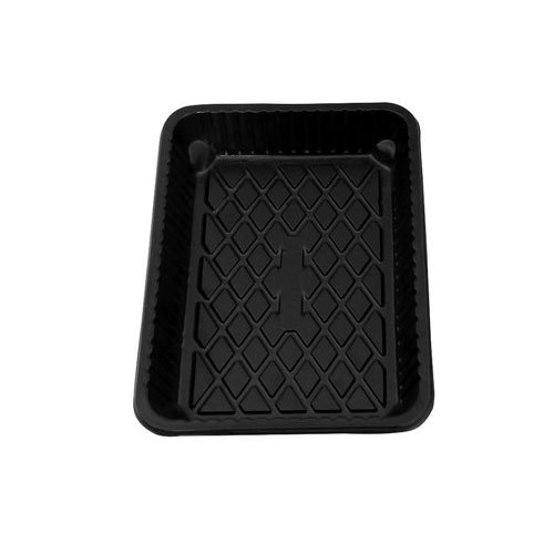 Rectangular Black Plastic Food Blister Tray Thickness 0.5 mm