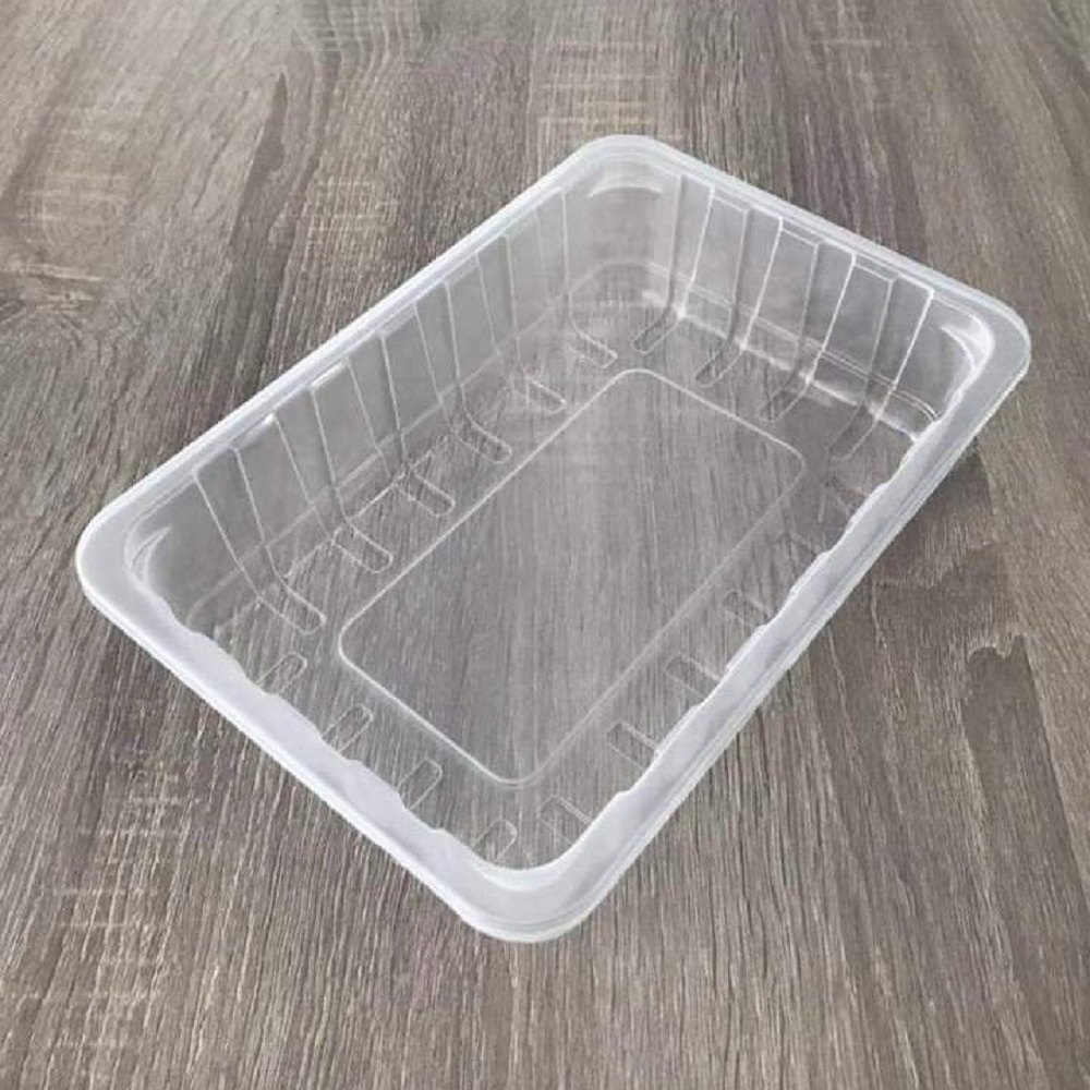 PET Rectanglular Food Blister Packaging Tray, Thickness: 10mm