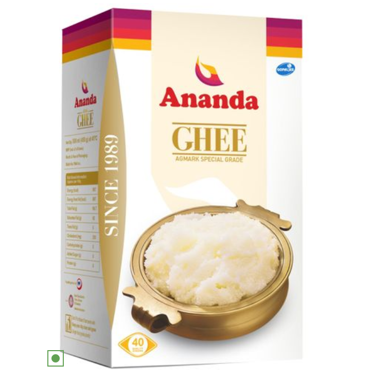 Ananda Desi Ghee, Packaging Type: Tin