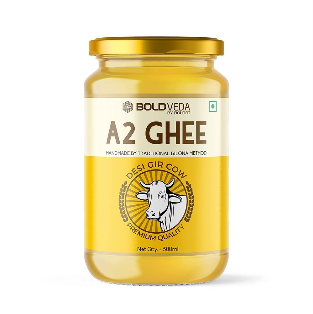BOLDVEDA A2 Ghee - Desi Gir Cow Ghee Pure & Natural Hand Made - 500ml