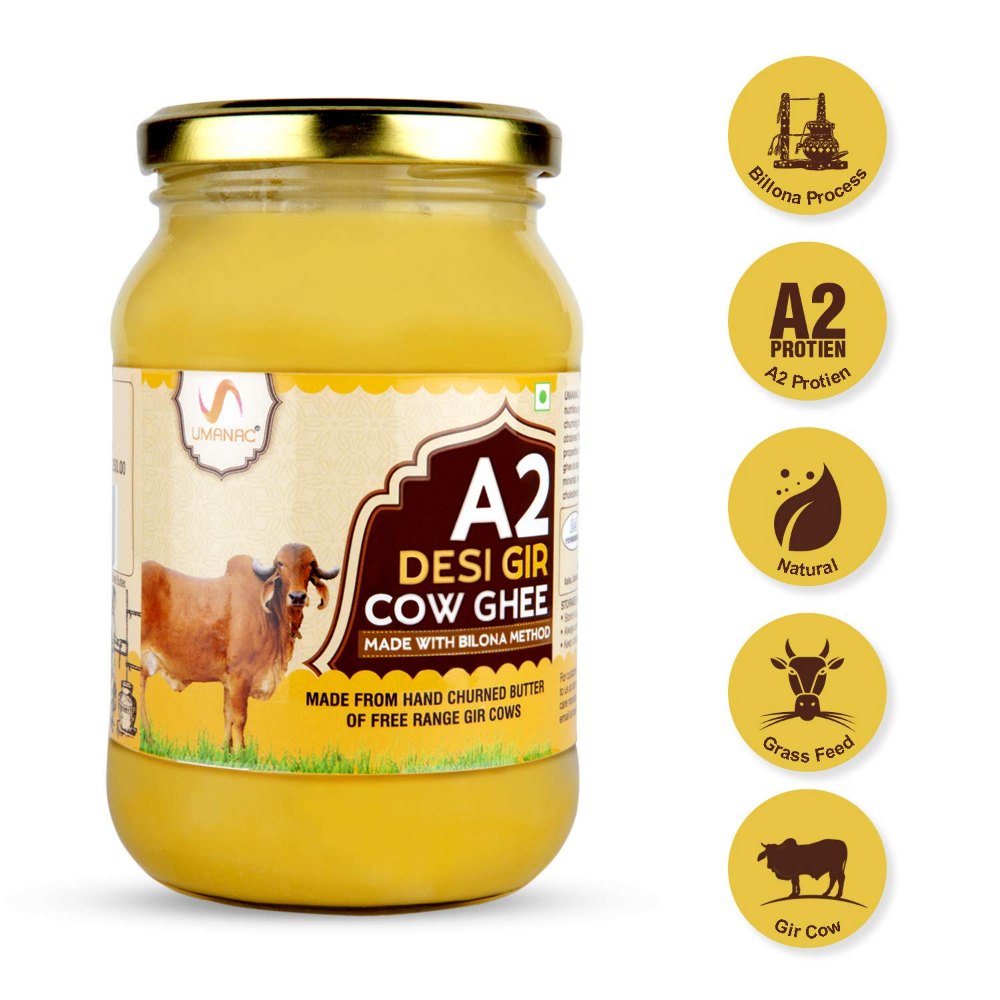 Umanac A2 Gir Cow Ghee 500 Ml, Packaging Types: Jar