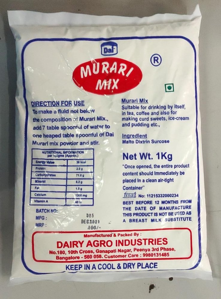 Spray Dried Murali Mix Milk Powder, 1 kg, Pouch