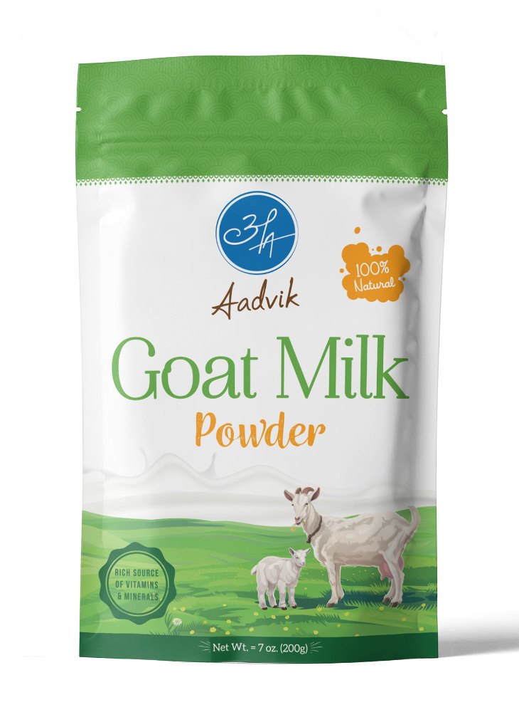 9 Months Organic Food Aadvik Goat Milk Powder Freeze Dried 200g, Packaging Type: Packet