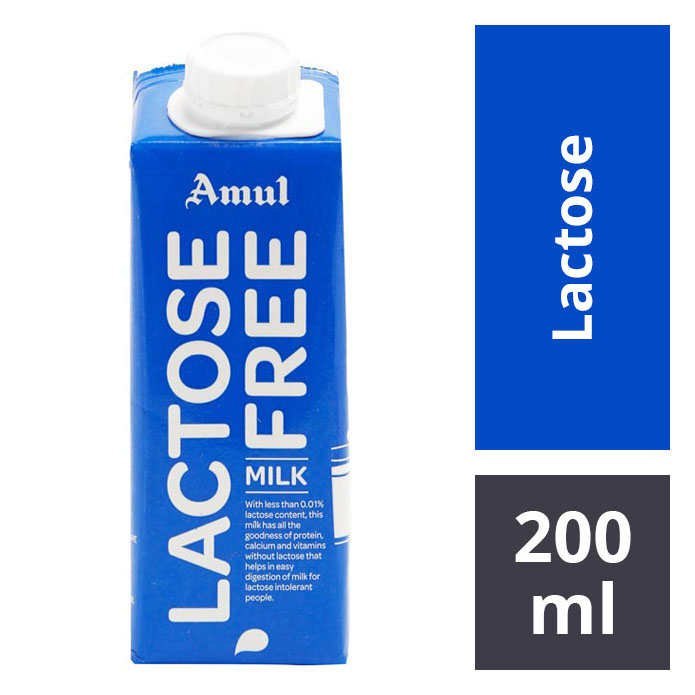 Amul Lactose Free Milk 250 ML Pack, For Home