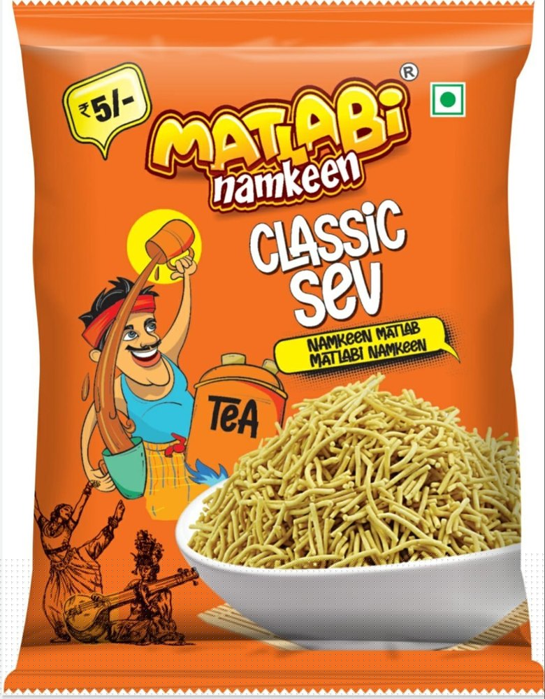 GRAM FLOUR, SPICES & CONDIMENTS Matlabi Classic Sev, Packaging Type: Pillow Pouch, Packaging Size: 25g