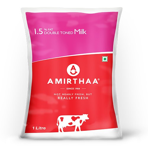 1L Double Toned Milk, Packet
