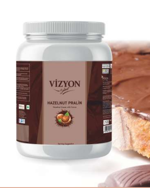 Vizyon Hazelnut Cream With Cocoa, Packaging Size: 2.5 Kg, Packaging Type: Jar