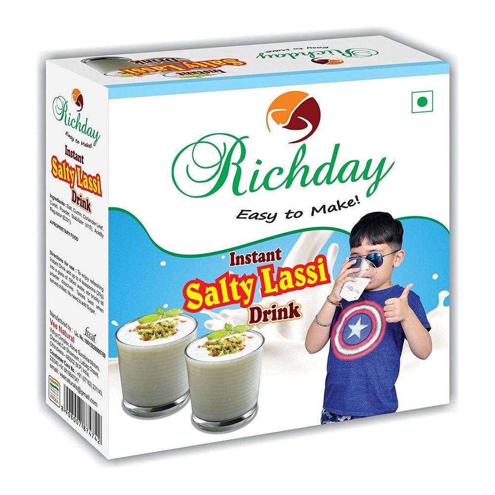 Primix Available Richday Instant Salty Lassi, Weight: 3.6, Packaging Size: 500 Gm