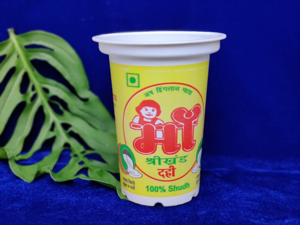 White 200 Ml Dahi / Lassi Glass Printed, For Dairy Packaging
