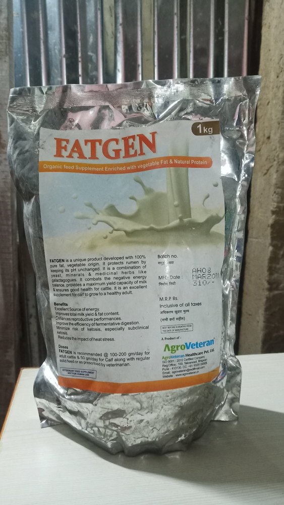 Fatgen Powder For Milking Animals For Improves Total Milk Yield And Fat Content