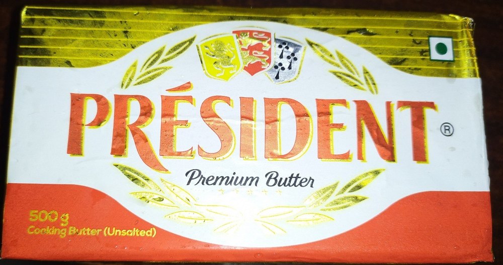 President Unsalted Butter 500gm, Packaging Type: Packet