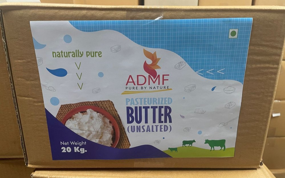 White Buffallo Butter Unsalted 20 Kg Block, Packaging Type: Carton