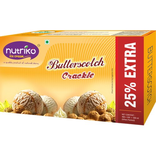 Natural Dairy Ice Cream, Packaging Size: 400+100ml, Packaging Type: Box