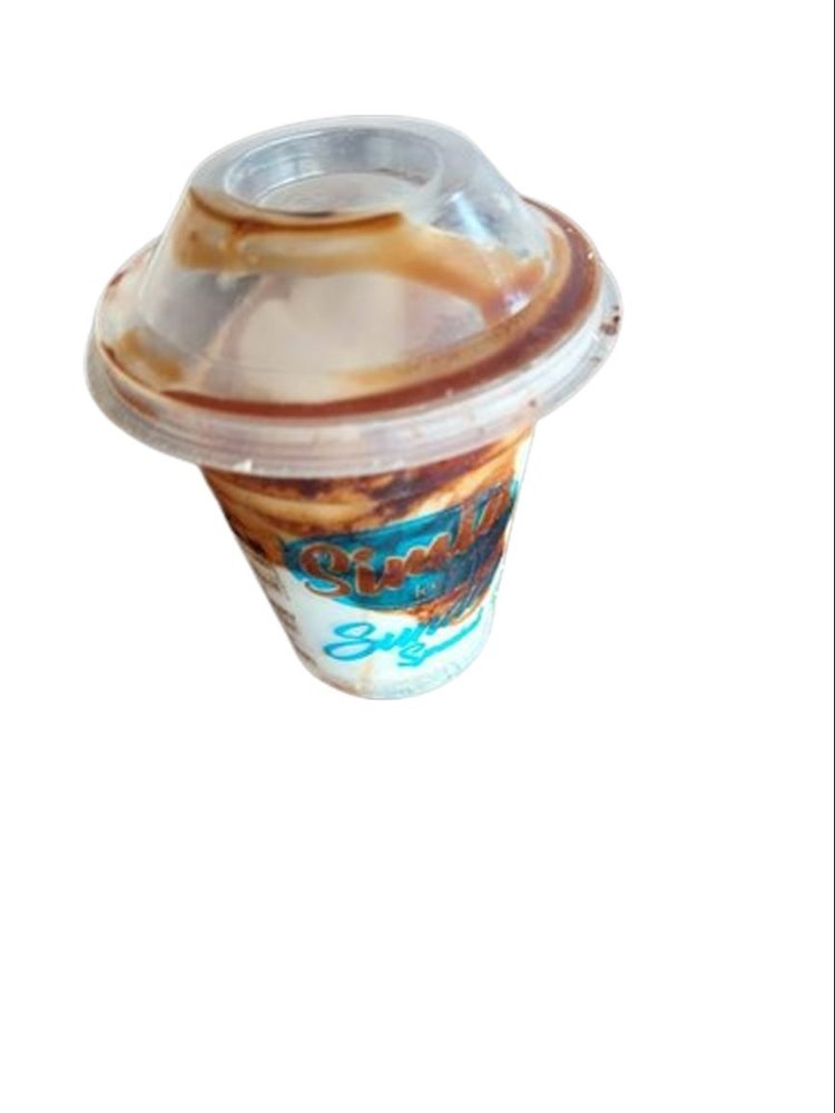 Chocolate Sundae Ice Cream, Plastic Glass