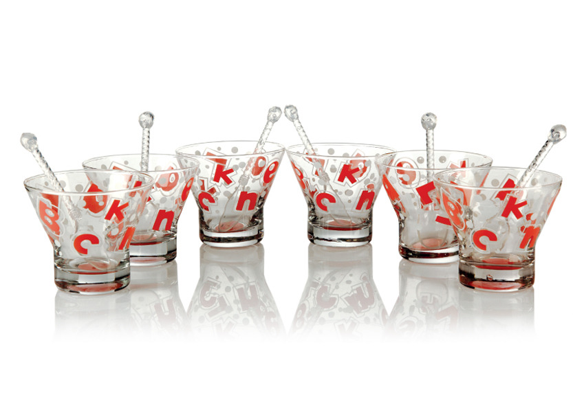 Glass Transparent Black Current Ice Cream Cup, For Home, Set Contains: 6 Bowl
