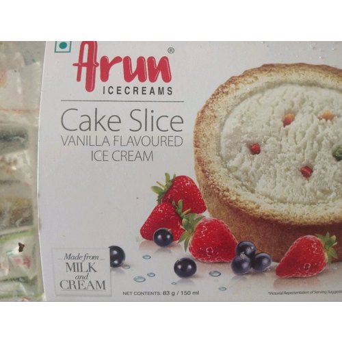 Flavours: Vanilla Arun Ice Cream Cake Slice, Packaging Size: 150 Ml