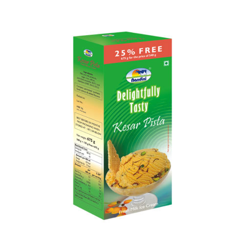 Kesar Pista IceCream, Packaging Type: Carton